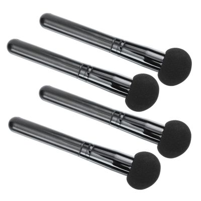 Mikinona 4pcs Mushroom Makeup Puff Dual-use Beauty Sponge for Liquid Foundation Soft Cosmetic Applicators for Makeup Application Travel-friendly Design Black