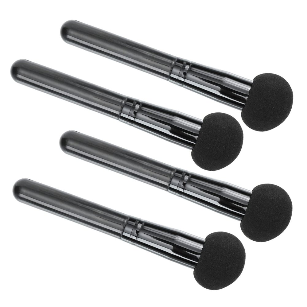 Mikinona 4pcs Mushroom Makeup Puff Dual-use Beauty Sponge for Liquid Foundation Soft Cosmetic Applicators for Makeup Application Travel-friendly Design Black
