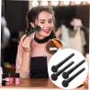 Mikinona 4pcs Mushroom Makeup Puff Dual-use Beauty Sponge for Liquid Foundation Soft Cosmetic Applicators for Makeup Application Travel-friendly Design Black view 4