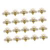 Mikinona 20pcs Alloy Bee Shape Nail Charms Manicure Decor for Nail Art Cute Rhinestone Accessories for Creative and Craft Projects view 1