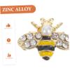 Mikinona 20pcs Alloy Bee Shape Nail Charms Manicure Decor for Nail Art Cute Rhinestone Accessories for Creative and Craft Projects view 3