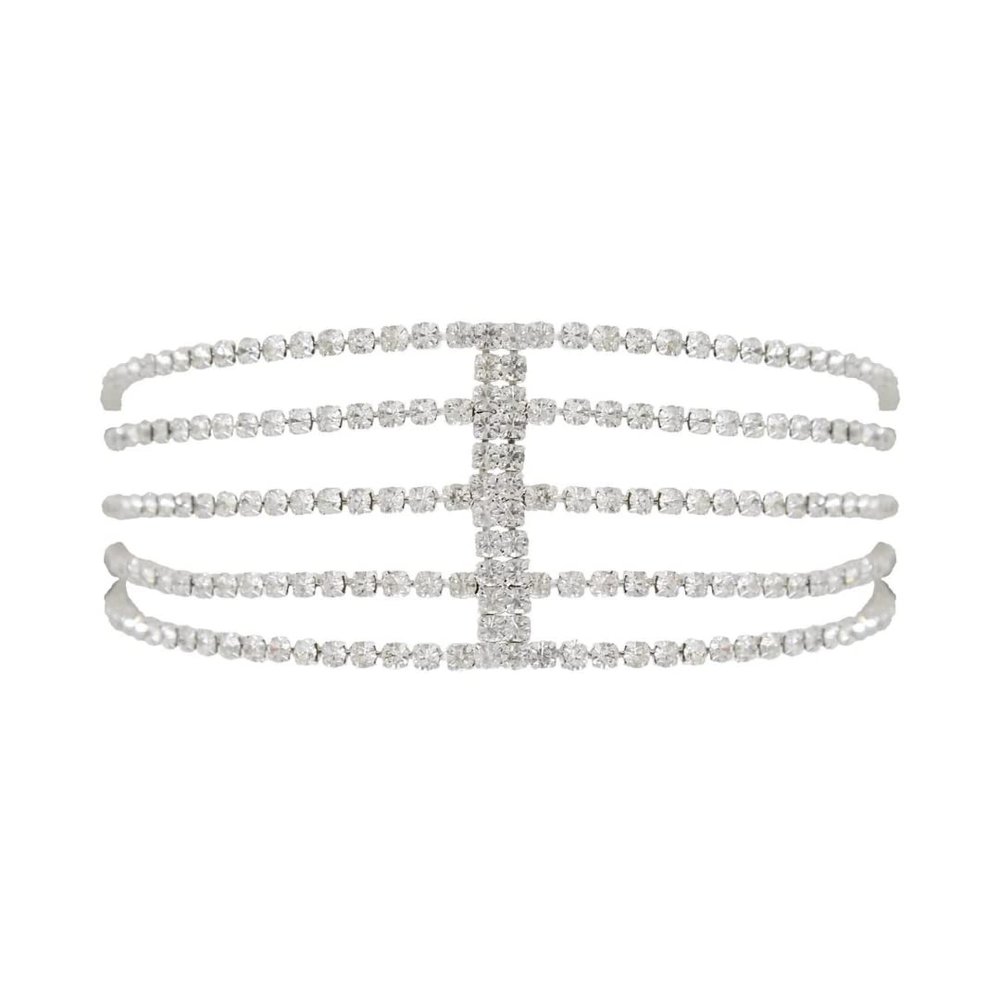 Ettika Hair Accessories. Gold Tone Plated Headband for Women. Delicate Crystal Dotted Golden Headband. Jewelry.