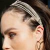 Ettika Hair Accessories. Gold Tone Plated Headband for Women. Delicate Crystal Dotted Golden Headband. Jewelry. view 2