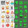 Partywind 204 Styles Glow Easter Kids Temporary Tattoos for Easter Basket Stuffers, Individually Wrapped Sheets Easter Tattoo Stickers for Boys Girls Party Favors, Easter Egg Hunt Games Essentials view 1