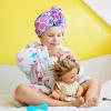 MADHOLLY Microfiber Hair Towel for Kids Gift - Soft Super Absorbent Rapid Drying Hair Towel Wrap Turban for Girls Women with Button, Anti-Frizz for Thicker Curly Long Hair, 2Pack view 4