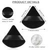 Pufandor 2Pcs Triangle Powder Puffs Makeup puff Cosmetic Powder Puff Face Triangle Ultra Soft Makeup Puffs, Washable Reusable Puffs for Foundation Face Body Loose Powder Wet Dry Make-up Tool(Black) view 2