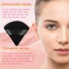 Pufandor 2Pcs Triangle Powder Puffs Makeup puff Cosmetic Powder Puff Face Triangle Ultra Soft Makeup Puffs, Washable Reusable Puffs for Foundation Face Body Loose Powder Wet Dry Make-up Tool(Black) view 3