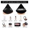 Pufandor 2Pcs Triangle Powder Puffs Makeup puff Cosmetic Powder Puff Face Triangle Ultra Soft Makeup Puffs, Washable Reusable Puffs for Foundation Face Body Loose Powder Wet Dry Make-up Tool(Black) view 4