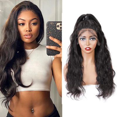 13 * 4 Brazilian Body Wave Human Hair Wigs Glueless Wigs Human Hair Pre Plucked 14 Inch Unprocessed Virgin Human Hair Wig (Narual Color)