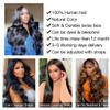 13 * 4 Body Wave Lace Front Wigs Glueless Wigs Human Hair Pre Plucked 24 Inch Brazilian Body Wave Human Hair Wigs for Black Women (Nature Color) view 4