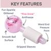 Emuya Ice Globes for Facials  Facial Tools for Face & Eye Puffiness Relief, Cool Skincare Cryo Tools - Pink Drink Glitter view 2