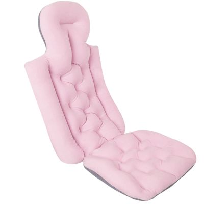 Full Body Bath Pillow, Bath Pillows for Tub, Adult Bathtub Pillow Bath Pillows for Tub Neck Back Support Quick Drying Headrest Cushion (Pink-Extended Full Body, One Size)