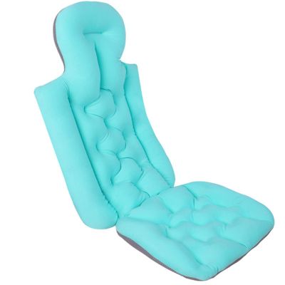 Full Body Bath Pillow, Bath Pillows for Tub, Adult Bathtub Pillow Bath Pillows for Tub Neck Back Support Quick Drying Headrest Cushion (Blue-Extended Full Body, One Size)