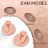 7Pcs Soft Silicone Flexible Model Body Part Displays Set, Body Piercing Practice Model Simulation Ear Eye Nose Mouth Tongue and Belly Button Model for Novice Piercer (Medium Fleshcolor) view 2