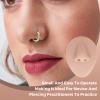 7Pcs Soft Silicone Flexible Model Body Part Displays Set, Body Piercing Practice Model Simulation Ear Eye Nose Mouth Tongue and Belly Button Model for Novice Piercer (Medium Fleshcolor) view 3