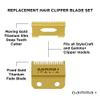 GAMMA+ Replacement Fixed Gold Titanium Fade Hair Clipper Blade with Moving Gold Titanium Slim Tooth Cutter Set view 3