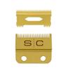 Stylecraft Replacement Fixed Gold Titanium Fade Hair Clipper Blade with Moving Gold Titanium Slim Deep Tooth Cutter Set view 1