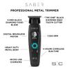 StyleCraft Saber Professional Full Metal Body Digital Brushless Motor Cordless Hair Trimmer (Black) view 2