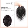 AiUree Fuffly Curly Human Hair Topper Middle Part Clip in Hairpiece Women Toupee Replacement Hair Piece 13x14cm Silktop Topper Clip on Wave Hair Extensions Covering Grey Hair(14" Middle Part,Black) view 3
