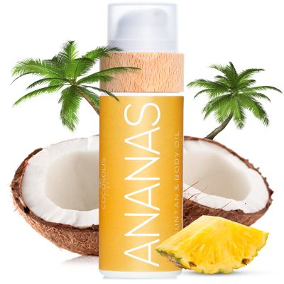 COCOSOLIS ANANAS Tanning Bed Lotion Accelerator - Organic Tanning Lotion with vitamin E & Pineapple Scent  Tanning Oil Enhancer For a Rich Chocolate Tan - Nourishing Body Lotion (6.76 fl oz)