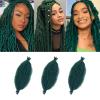 16 Inch Springy Afro Twist Hair 3 Packs Marley Hair Dark Green Marley Twist Braiding Hair for Butterfly Locs Pre Fluffed Spring Twist Hair Synthetic Afro Kinky Twist Braiding Hair Extensions view 1