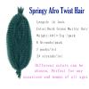 16 Inch Springy Afro Twist Hair 3 Packs Marley Hair Dark Green Marley Twist Braiding Hair for Butterfly Locs Pre Fluffed Spring Twist Hair Synthetic Afro Kinky Twist Braiding Hair Extensions view 3