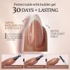 BTArtboxnails French Gel Nail Tips - French Tip Press on Nails Brown Medium Coffin XCOATTIPS for Nail Extensions view 4