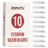 Precision Eyebrow Razor Blades - Set of 10 Replacement Blades view 1