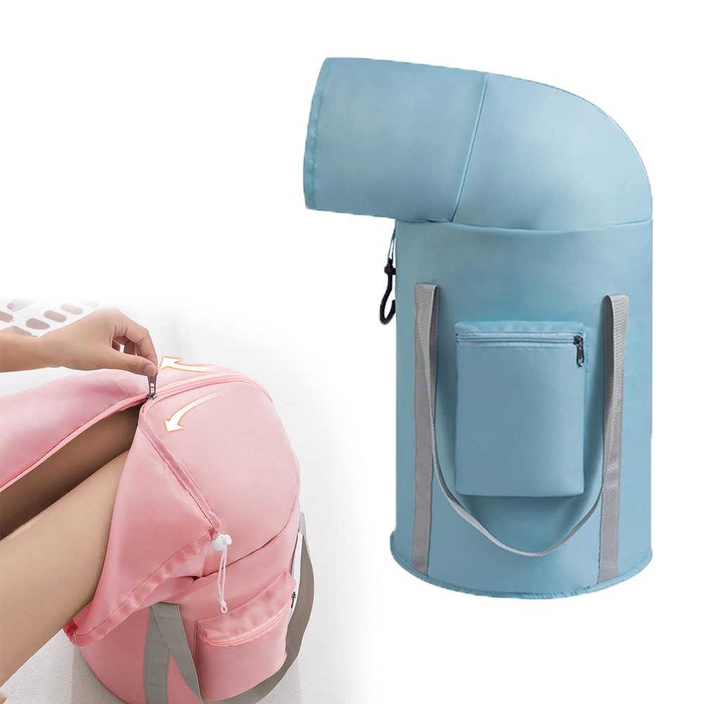 Foot Basin Portable Foot Spa Collapsible Foot Soaking Tub Foldable Foot Spa Foot Soak Tub Multifunctional Laundry Bucket Storage Bags With Insulation Cover Fully Wrapped Knee Fumigation ( Color : Blue
