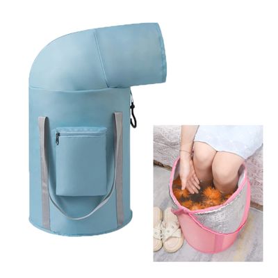Portable Foot Spa Foot Basin Large size 32x66cm Foot Soaking Tub Foldable Foot Spa Foot Soak Tub Multifunctional Laundry Bucket Storage Bags With Insulation Cover Fully Wrapped Knee Fumigation ( Color