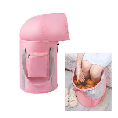 Portable Foot Spa Foot Basin Large size 32x66cm Foot Soaking Tub Foldable Foot Spa Foot Soak Tub Multifunctional Laundry Bucket Storage Bags With Insulation Cover Fully Wrapped Knee Fumigation ( Color