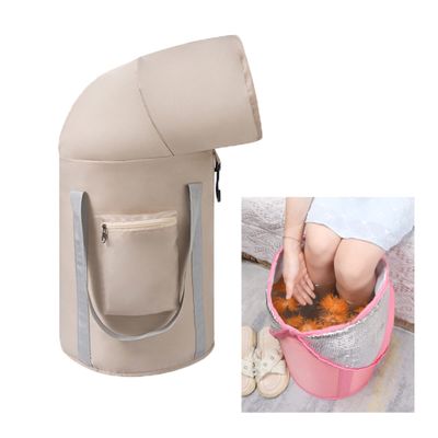 Portable Foot Spa Foot Basin Large size 32x66cm Foot Soaking Tub Foldable Foot Spa Foot Soak Tub Multifunctional Laundry Bucket Storage Bags With Insulation Cover Fully Wrapped Knee Fumigation ( Color