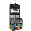 Hanging Toiletry Bag Rainbow Stars Skulls Travel Makeup bag for Toiletries Portable Travel Toiletry Organizer Cosmetic Bags with Hanging Hook view 3