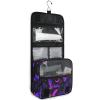 Hanging Toiletry Bag Purple Bat Gothic Travel Makeup bag for Toiletries Portable Travel Toiletry Organizer Cosmetic Bags with Hanging Hook view 3