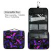 Hanging Toiletry Bag Purple Bat Gothic Travel Makeup bag for Toiletries Portable Travel Toiletry Organizer Cosmetic Bags with Hanging Hook view 4