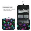 Hanging Toiletry Bag Rainbow Style Skull Travel Makeup bag for Toiletries Portable Travel Toiletry Organizer Cosmetic Bags with Hanging Hook view 4
