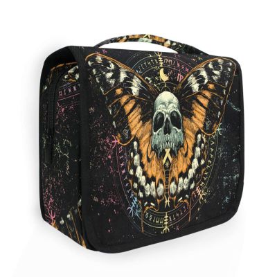Hanging Toiletry Bag Mysterious Skull Horoscope Travel Makeup bag for Toiletries Portable Travel Toiletry Organizer Cosmetic Bags with Hanging Hook