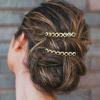 PRETTYLIFE Bridal Crystal Side Combs for Hair 2 Pieces Wedding Flower Alloy Rhinestone French Hair Pins Accessories for Women Girls (Dark Green) view 2