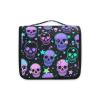 Hanging Toiletry Bag Stars Purple Skulls Travel Makeup bag for Toiletries Portable Travel Toiletry Organizer Cosmetic Bags with Hanging Hook view 2