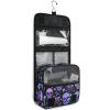 Hanging Toiletry Bag Stars Purple Skulls Travel Makeup bag for Toiletries Portable Travel Toiletry Organizer Cosmetic Bags with Hanging Hook view 3