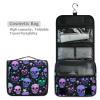 Hanging Toiletry Bag Stars Purple Skulls Travel Makeup bag for Toiletries Portable Travel Toiletry Organizer Cosmetic Bags with Hanging Hook view 4