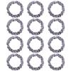 12Pcs Satin Scrunchies, Silver Gray Satin Hair Ties Elastic Hair Bands Ponytail Holder Hair Accessories for Women Girls view 1