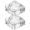 Acrylic Nail Brush Glass Dappen Monomer Dish Crystal Acrylic Nail Cup with Lid Square Liquid Powder Dappen Bowl Dish Powder Dispenser 2pcs view 4
