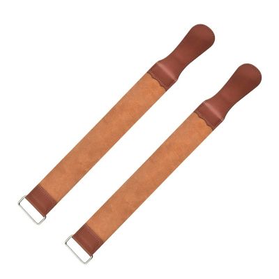 Knife Sharpener Genuine Leather Sharpening Strap Barber Straight Razor Shave Sharpener Folding Knife Polishing Belt 2Pcs