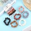 12Pcs Satin Scrunchies, Coffee Color Series Satin Hair Ties Elastic Hair Bands Ponytail Holder Valentine's for Wife view 3
