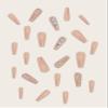 FRUJCDKI Fake Press On Nails 3d Extra Long Artificial Jewelry Full Cover False Nail With Rhinestones Luxury Bridal Wedding Professional Nail Art Salon (Nude diamonds) view 2