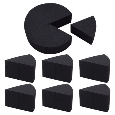 GORGECRAFT 12PCS 2 Bags Triangle Powder Puff Face Paint Sponges Premium Black Half Moon Makeup Sponge Mini Applicator Wedges Cosmetic Wedges Bulk for Foundation Liquid Cream, Black