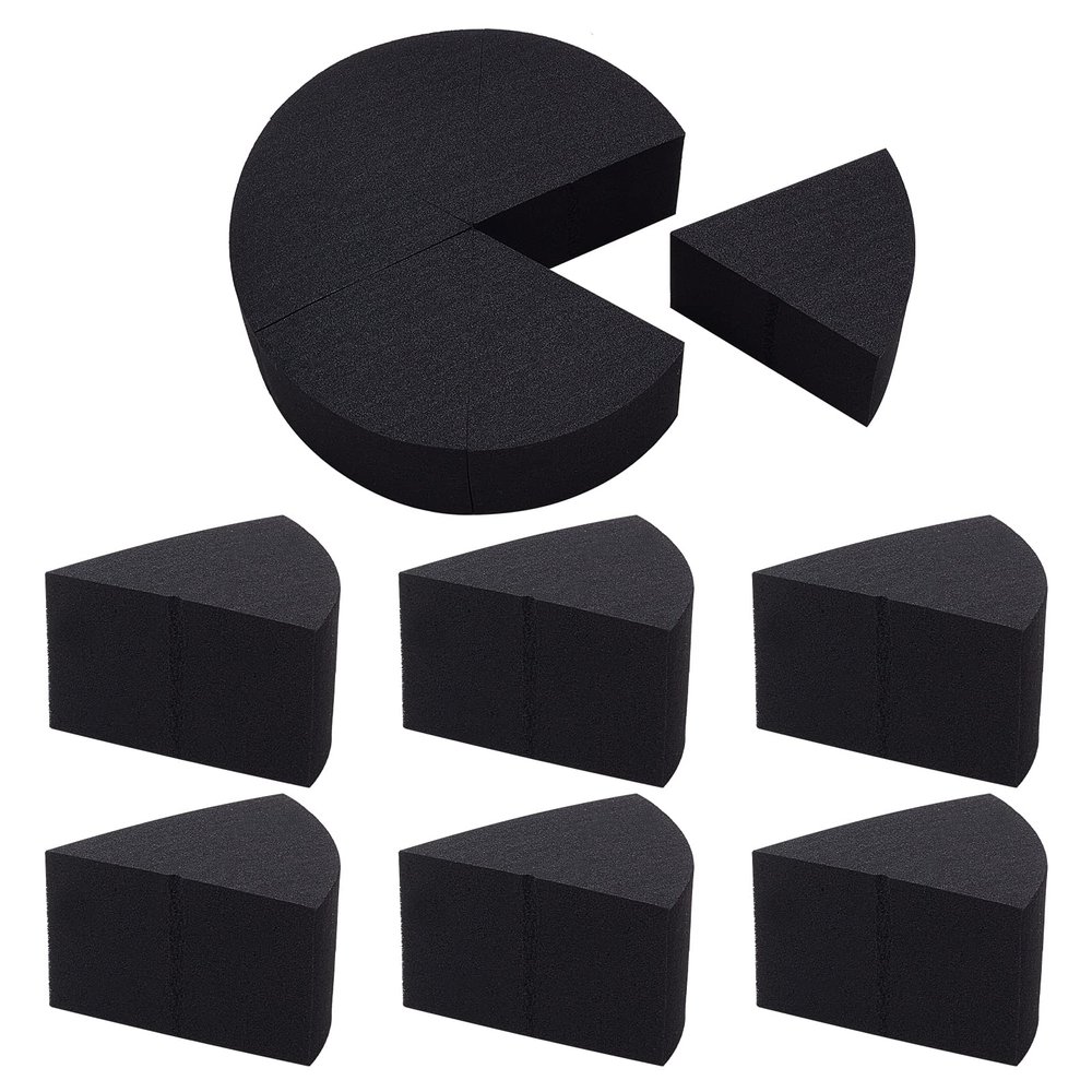 GORGECRAFT 12PCS 2 Bags Triangle Powder Puff Face Paint Sponges Premium Black Half Moon Makeup Sponge Mini Applicator Wedges Cosmetic Wedges Bulk for Foundation Liquid Cream, Black