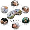 Custom Sleep Mask Personlized Eye Mask Design Your Own Picture Text Adjustable Soft Eye Masks Eyeshade Blindfold for Women Men Airplane Travel Sleeping (Style2) view 4