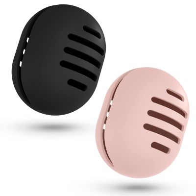 Fauxomor 2 Pcs Makeup Sponge Holder,Double-Sided Breathable Silicone Beauty Make Up Blender Case for Travel or Daily,Shatterproof Make-up Travel Case Quick Drying Easy to Carry,Black+Pink